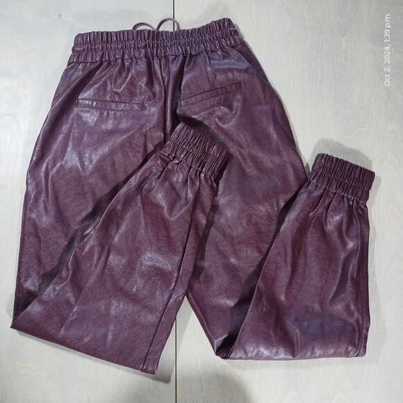 Dynamite Plum Faux Leather Leather Jogger‎ Runs larger. - Picture 3 of 11
